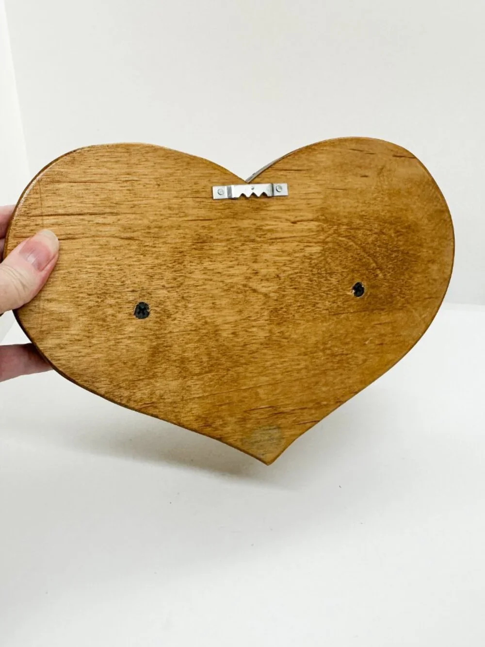 Vintage Wood Heart Shelf Cottagecore Country Farm Boho